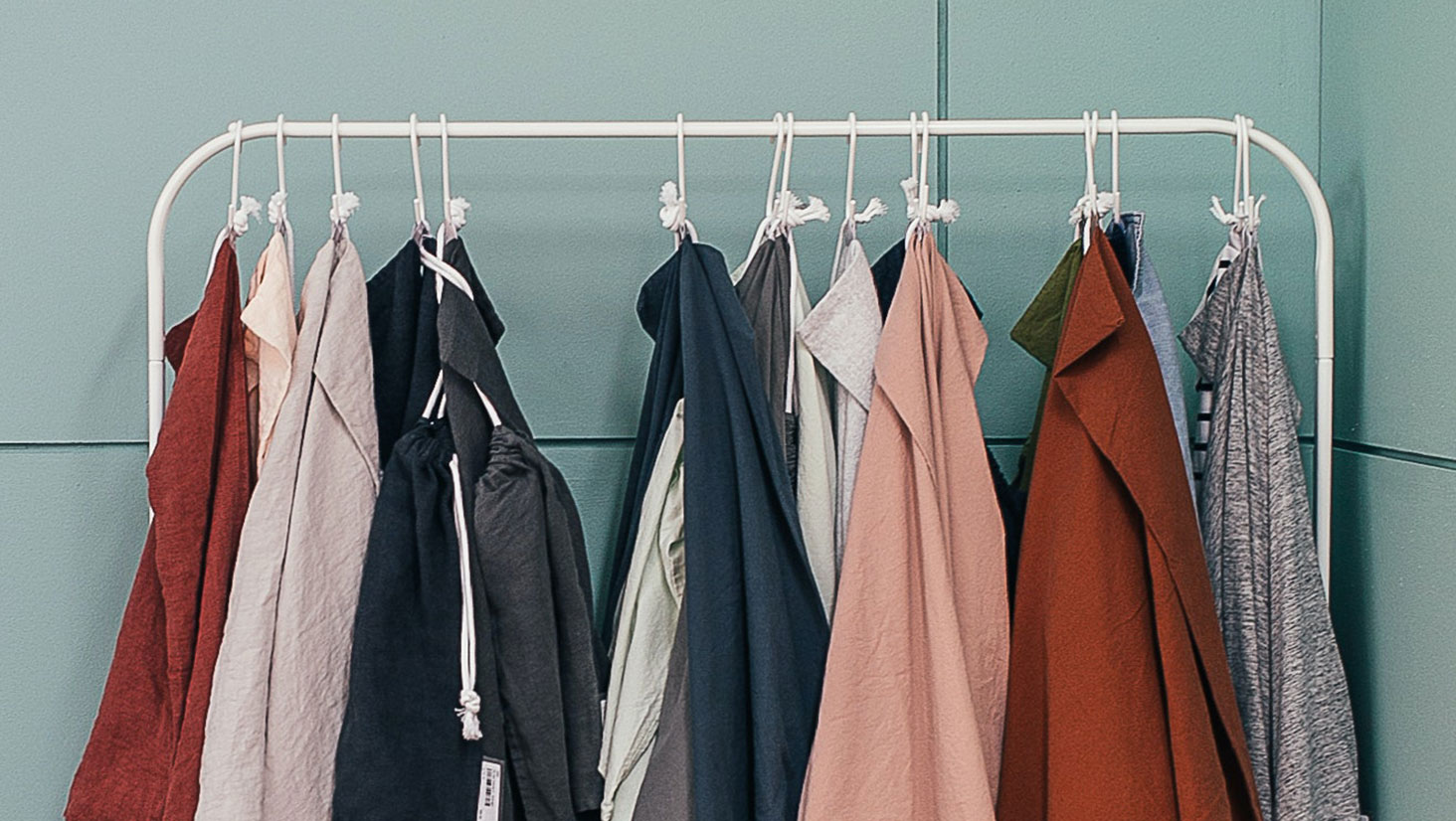 Clothes on a rack